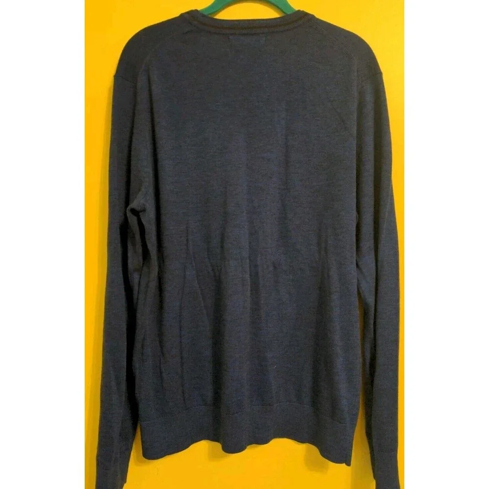 Banana Republic Sweater Men's Blue Long Sleeve Pocket Casual Knit Size Large L